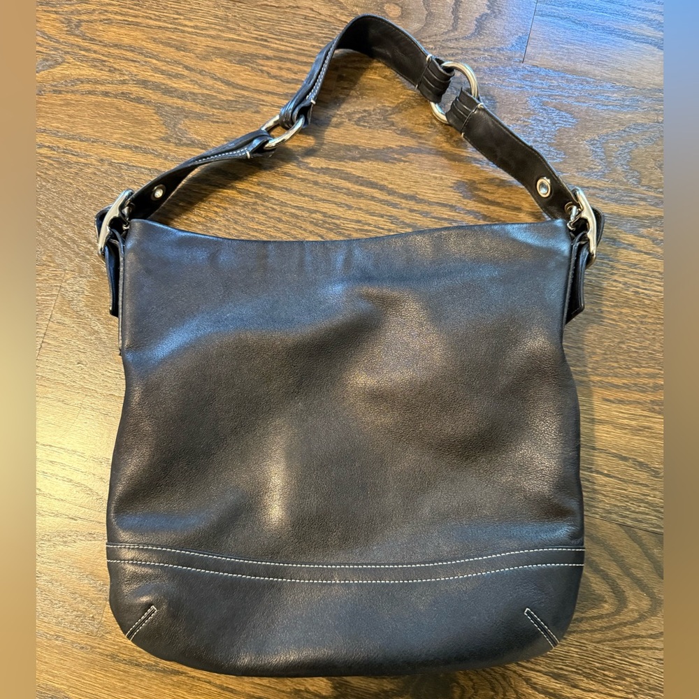 Black leather Coach purse (Authentic)